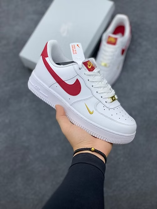 Nike Air Force 1 ’07 — White University Red Gold Edition