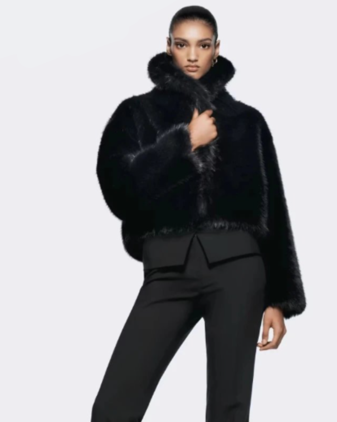Black Faux Fur Jacket