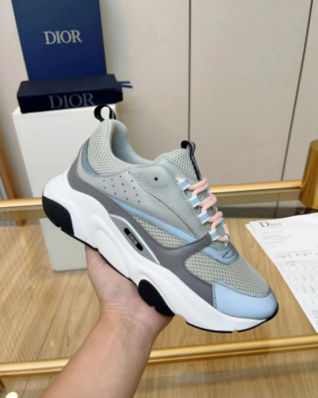 Dior B22 Sneakers – Grey Blue Pastel Edition