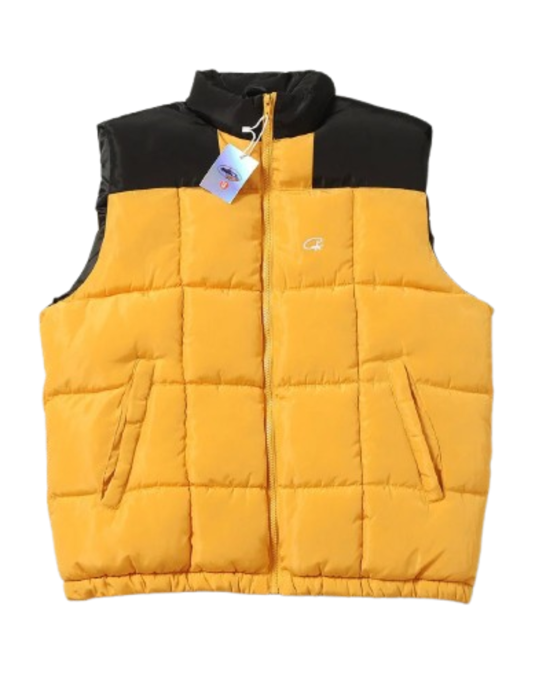 Corteiz Bolo Puffer Vest – Yellow / Black